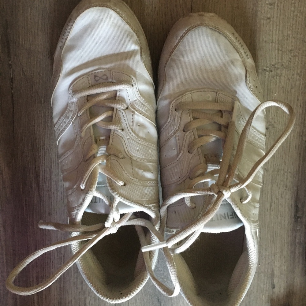 Cheer shoes , infinity brand , worn for one season only